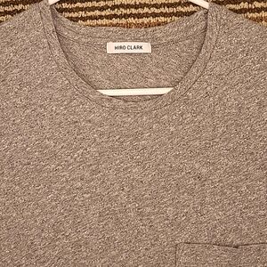 HIRO CLARK‎ Canada Grey Weave Cotton Sleeveless Medium Mens T Shirt